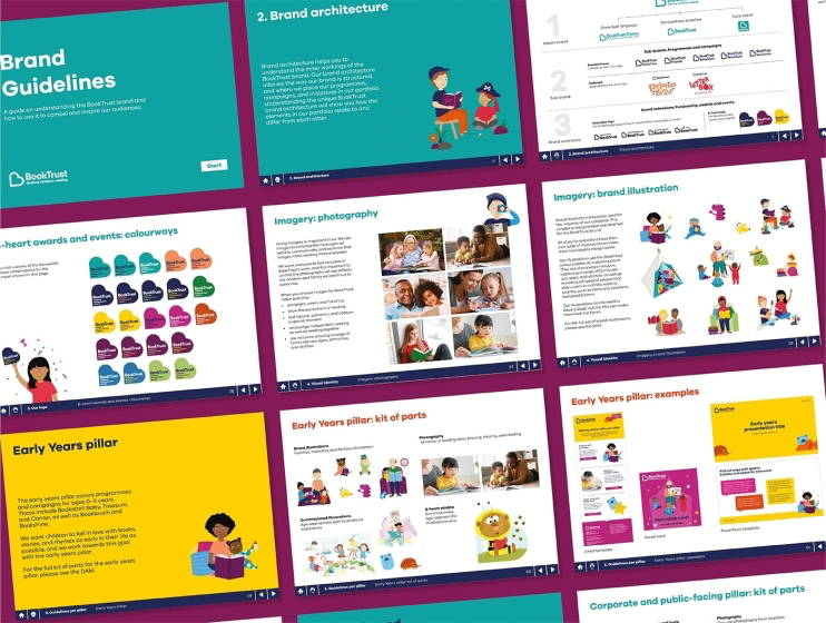 Booktrust brand guide example.