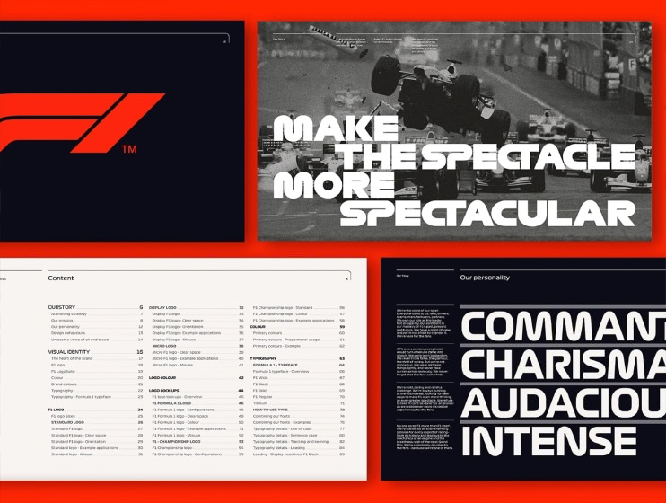 Example of Formula 1 Brand Guidelines.