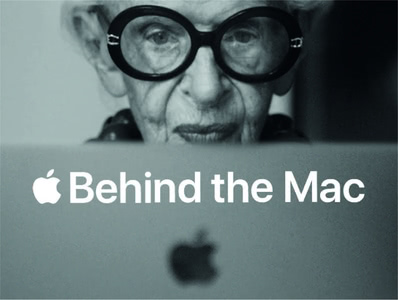 Apple behind the Mac campaign image.
